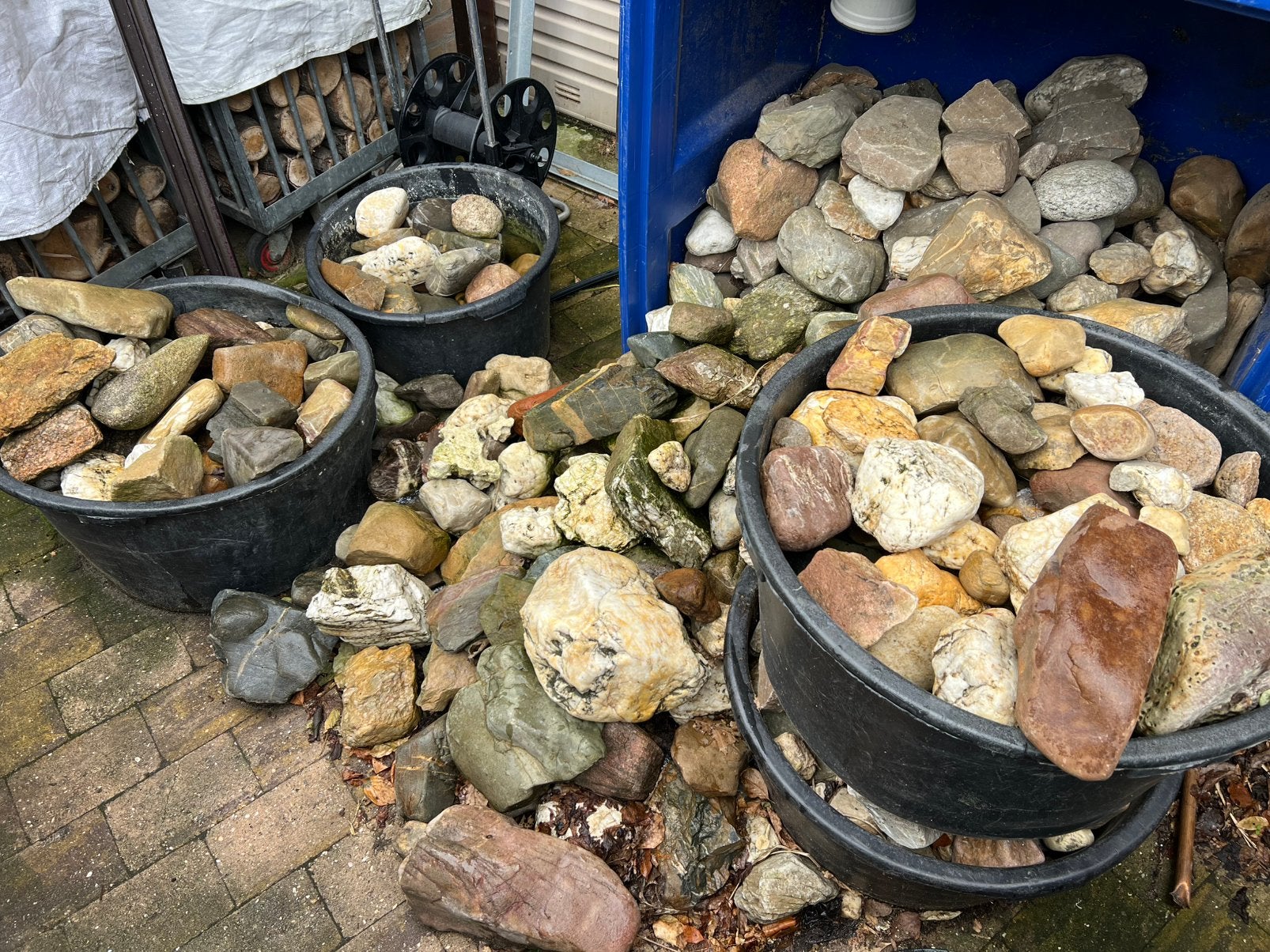 Zwerfkeien diverse maten, Tuin en Terras, Grind, Keien en Split, Ophalen, Overige materialen, Gebruikt, Kei