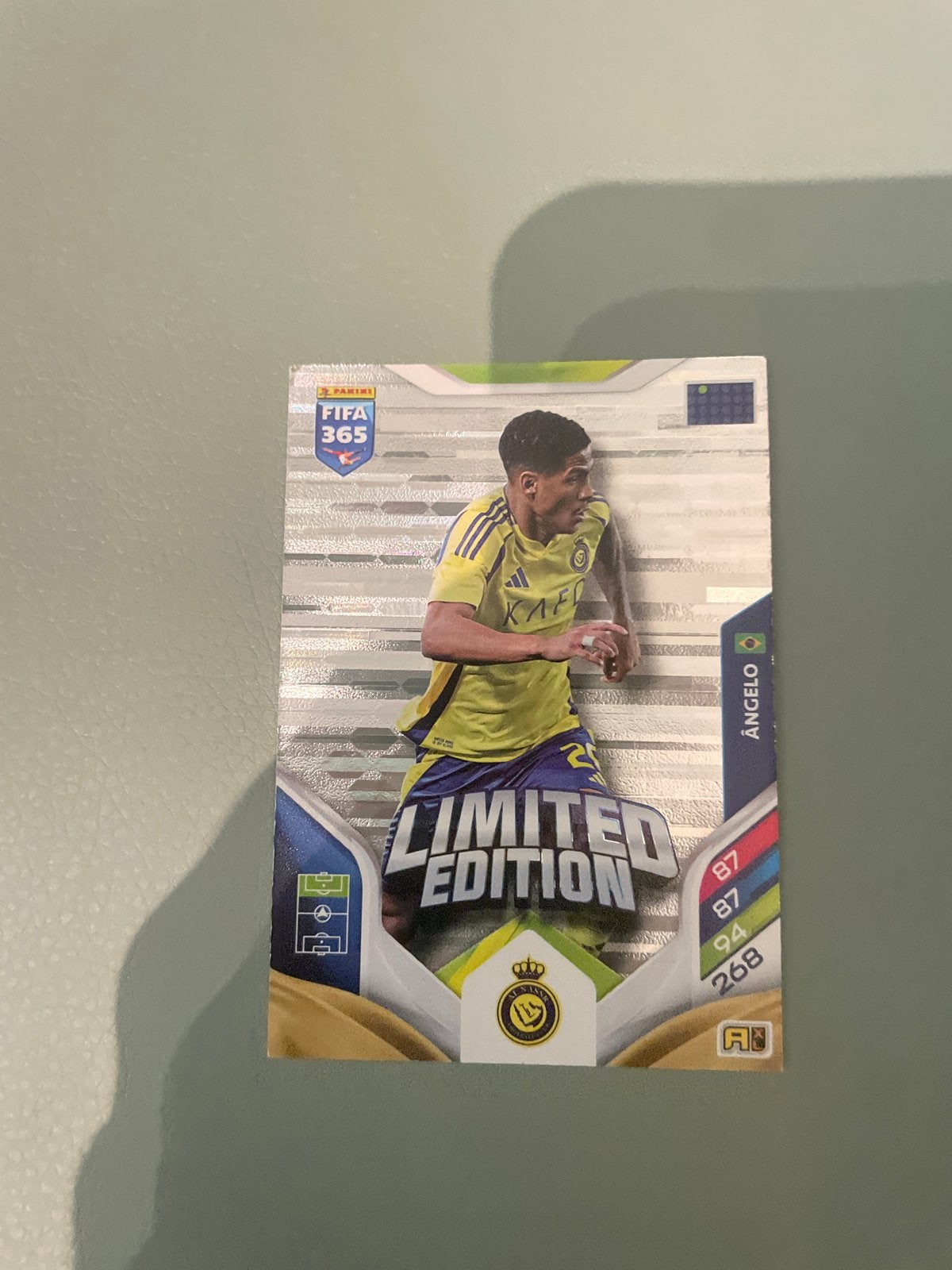 Panini FIFA 365 Adrenalyn XL Limited Edition Angelo, Ophalen of Verzenden, Zo goed als nieuw, Buitenlandse clubs, Spelerskaart