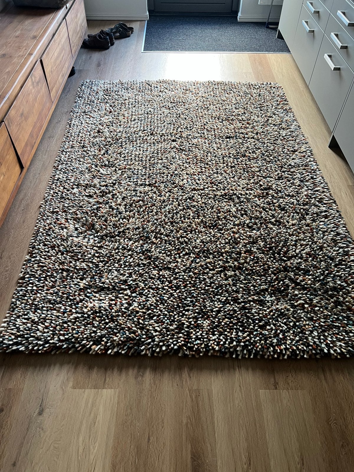 Brink & Campman wollen vloerkleed170x240 cm, Gebruikt, Bruin, 150 tot 200 cm, 200 cm of meer