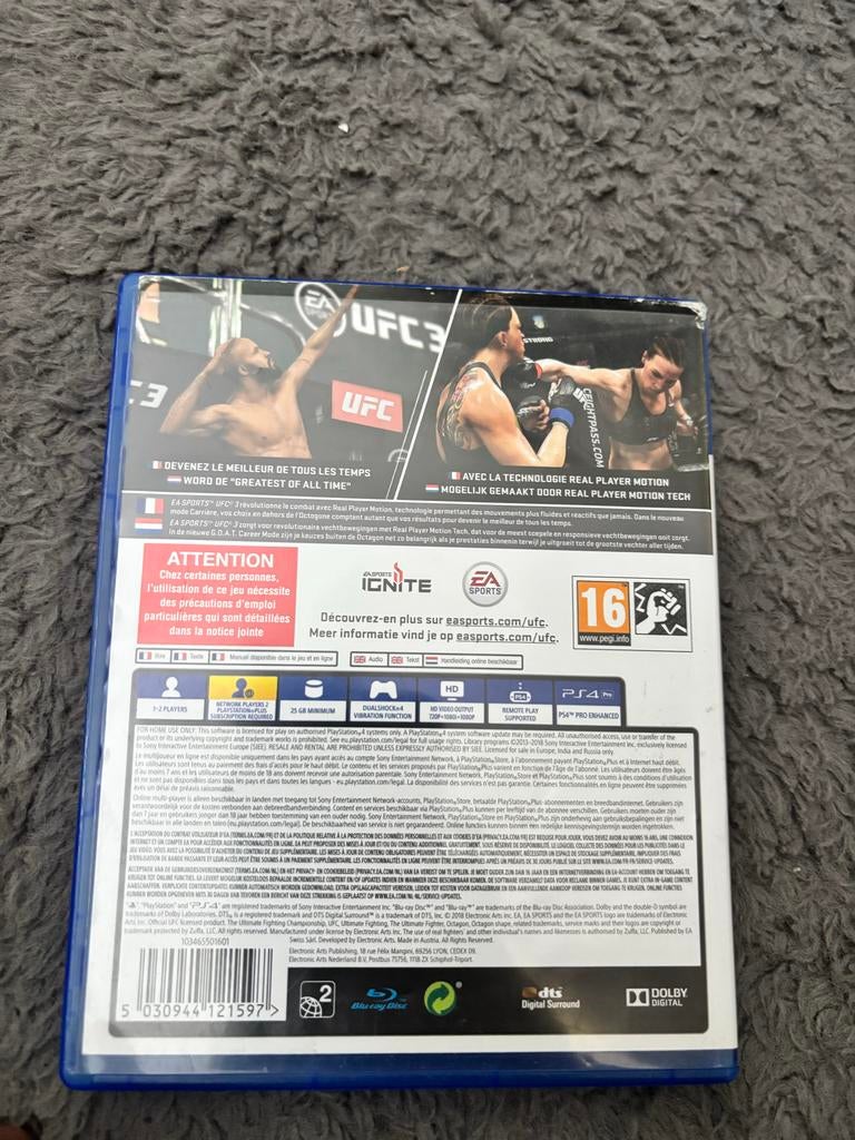 UFC 3 PS4 - Vechtsportgame met Conor McGregor, Spelcomputers en Games, Vechten, 2 spelers, Eén computer, Ophalen of Verzenden
