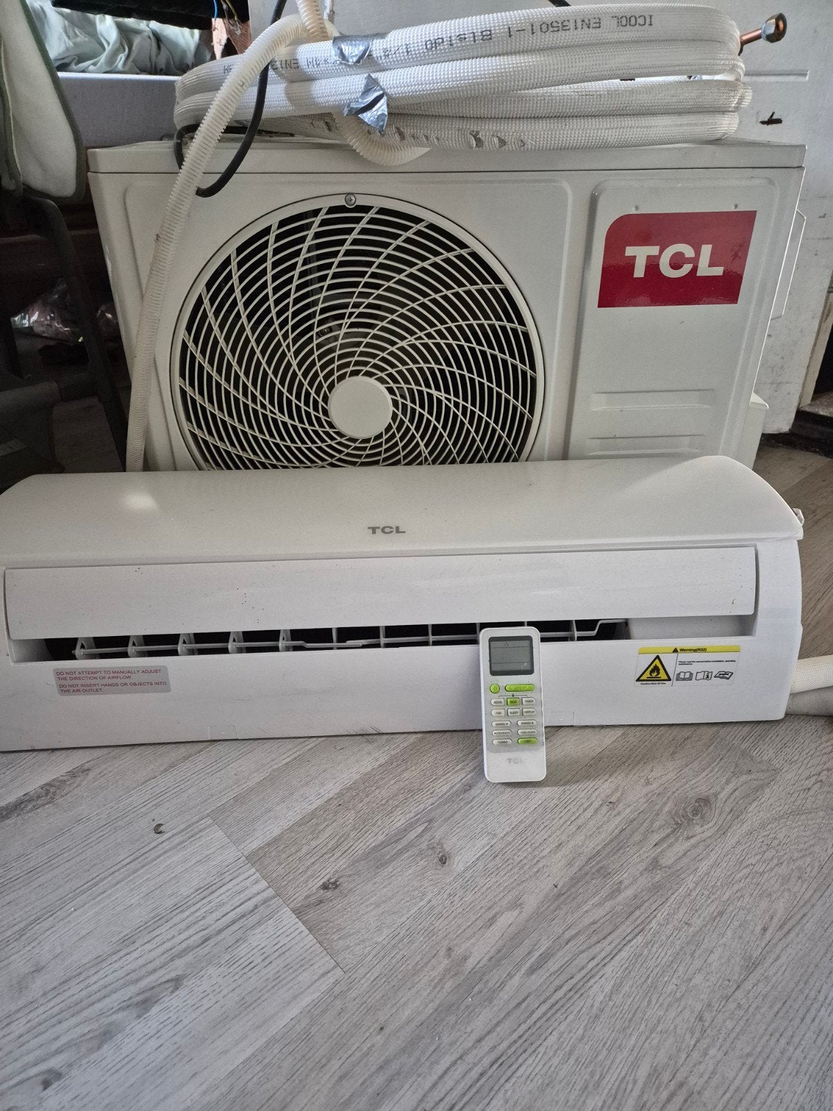 TCL Airco binnen en buitenunit koelen en verwarmen, Ophalen, Gebruikt, Verwarmen, 3 snelheden of meer
