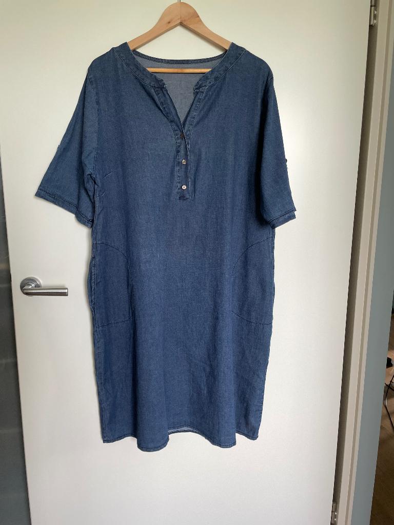 Spijkerjurk donkerblauw, maat 48 van de Paprika, Kleding | Dames, Grote Maten, Blauw, Jurk, Ophalen of Verzenden, Paprika