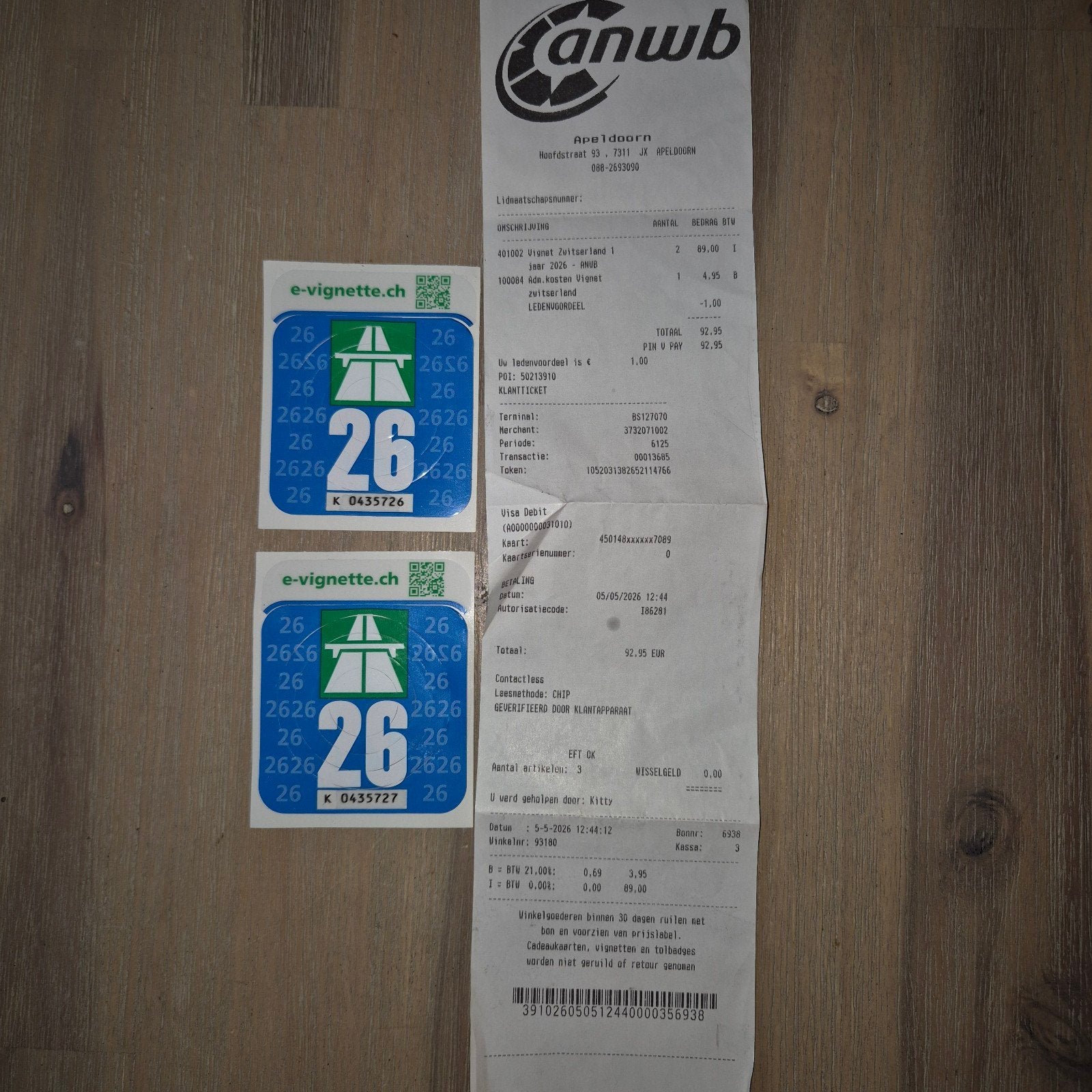1 of 2 Vignetten voor zwitserland en gotthard tunnel, Tickets en Kaartjes, Eén persoon