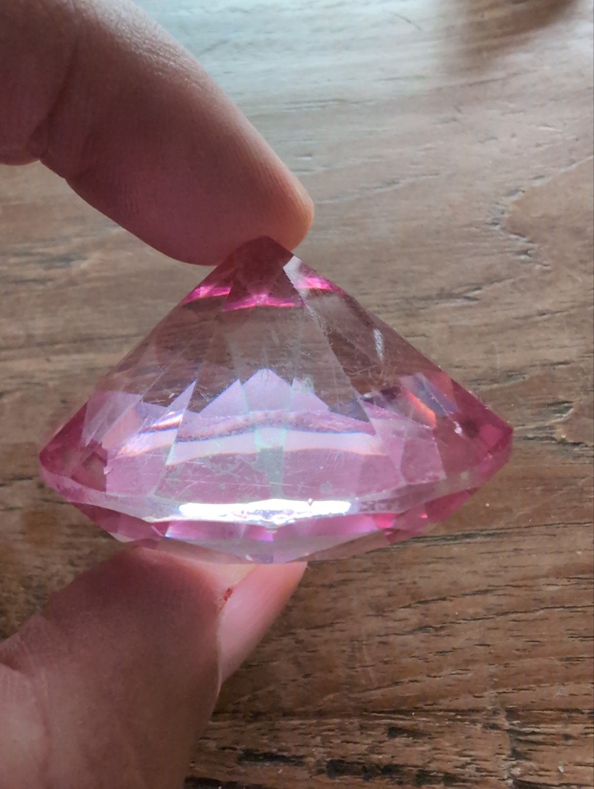 Roze decoratieve diamant, Sieraden, Tassen en Uiterlijk, Edelstenen, Ophalen of Verzenden, Gebruikt