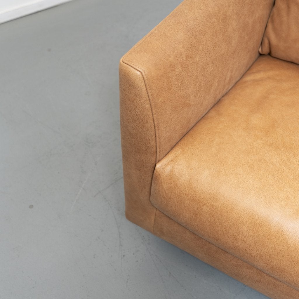 ACTIE! Montis Axel Bank 3,5-zits/218cm Buffaloleder - Cognac, Huis en Inrichting, Niet ingevuld, Zo goed als nieuw, Niet ingevuld