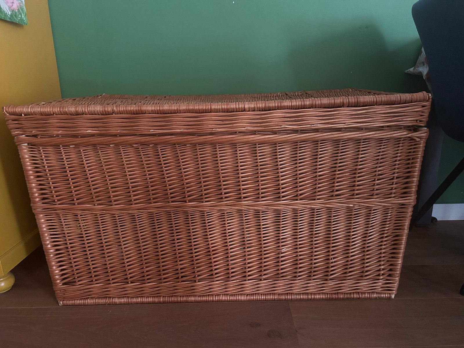 Grote rieten opbergmand - 100x59x56 cm, Ophalen, 50 tot 100 cm, Zo goed als nieuw, 75 tot 100 cm