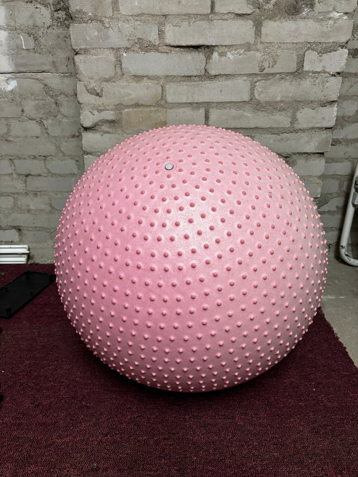Roze Fitnessbal met Noppen - Ideaal voor Training, Sport en Fitness, Ophalen, Gebruikt, Buik, Fitnessbal