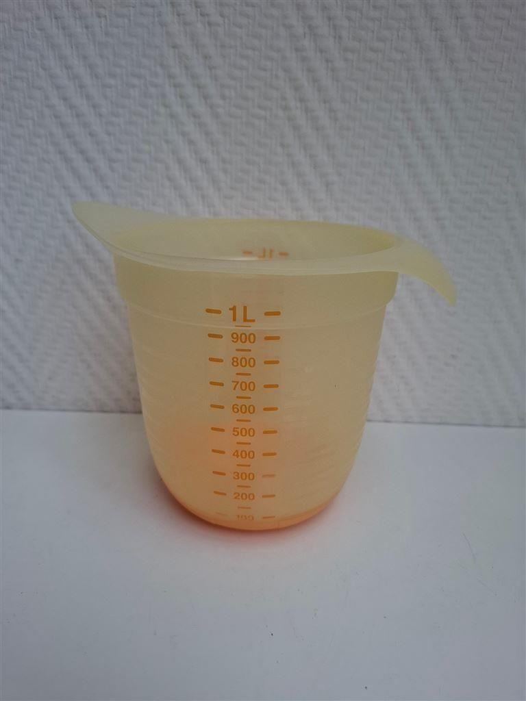 T072 Mixkom, 1 ltr, gebruikt en meer Tupperware, Ophalen of Verzenden, Gebruikt, Crème, Bak of Kom