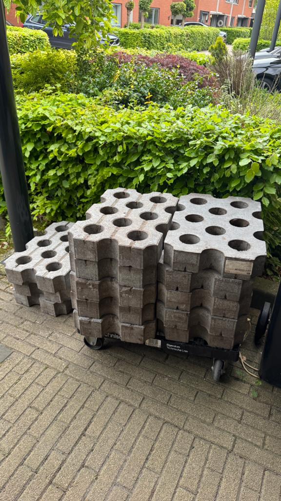 Grasbetontegels, Tuin en Terras, Tegels en Klinkers, Ophalen, Beton, Klinkers