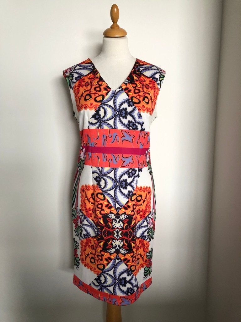 SWEET MISS jurk, maat M, Kleding | Dames, Jurken, Gedragen, Maat 38/40 (M), Oranje, Knielengte, Verzenden