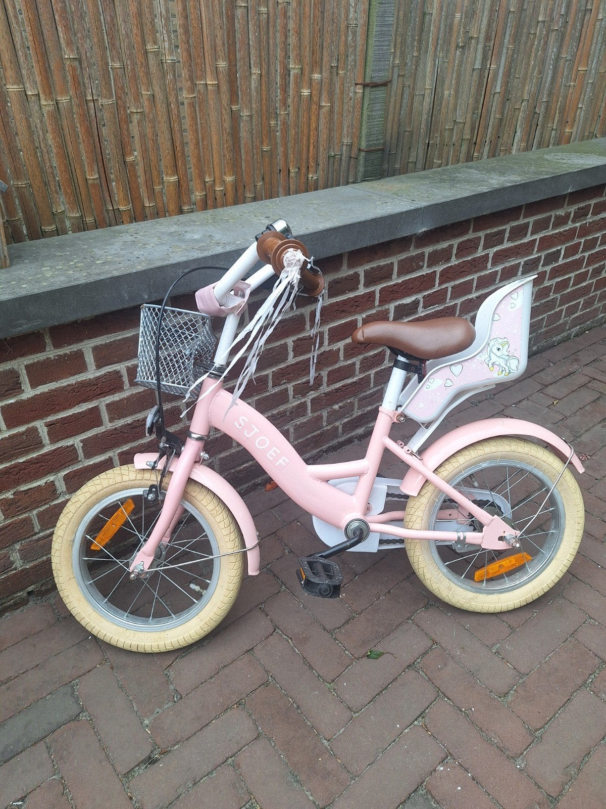 Meisjesfiets Sjoef - 14 inch - Gebruikt maar in goede staat, Fietsen en Brommers, Fietsen | Kinderfietsjes, Ophalen, Gebruikt