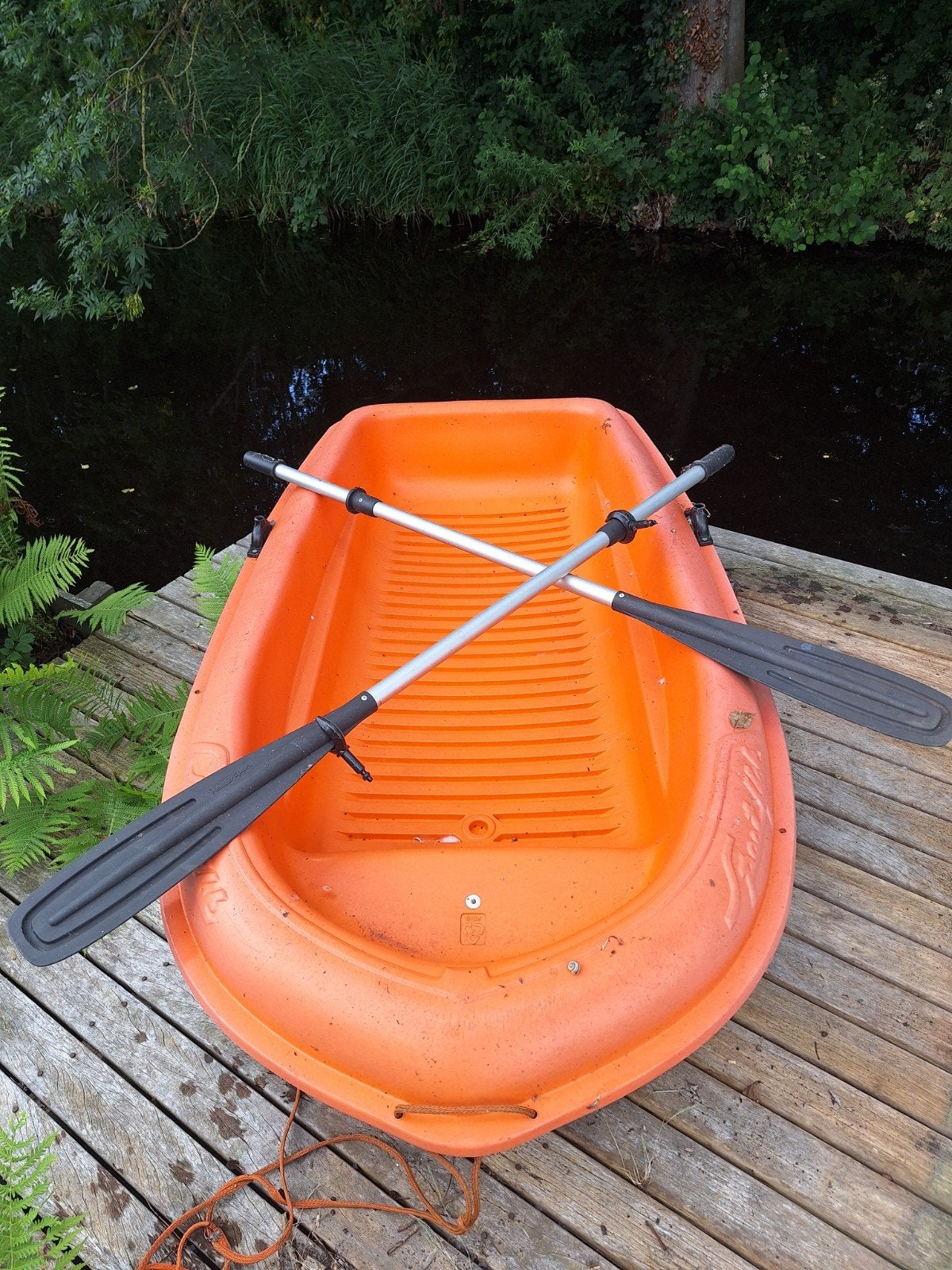 Robuuste bic boot Sport -Yak met roeispanen., Ophalen, Gebruikt, Enkelbladige peddel