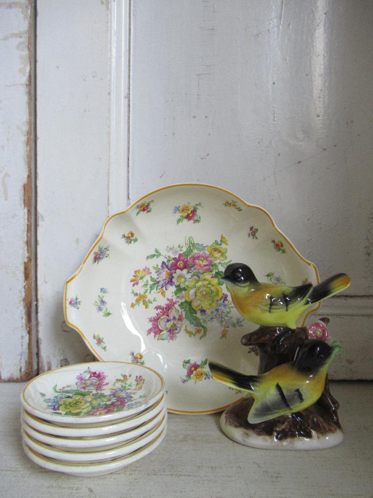 ~ oude petit fours set, Societé Céramique, bricbracbrocante~, Antiek en Kunst, Ophalen of Verzenden