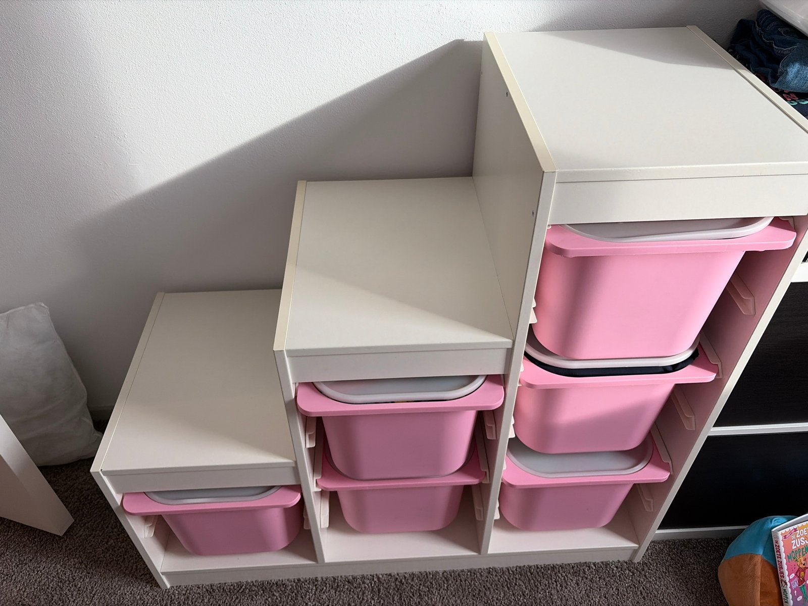 Ikea Trofast Opbergkast met Roze Bakken en deksels, Ophalen, Gebruikt, Kast, 50 tot 70 cm