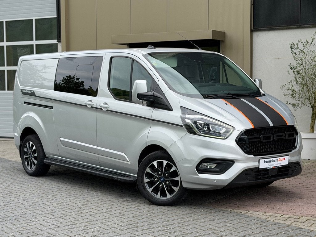 Ford Transit Custom 300 2.0 TDCI|170pk|L2H1|ACC|DC|Raptor, Auto's, Bestelauto's, 15 km/l, 4 cilinders, Leder, Bedrijf