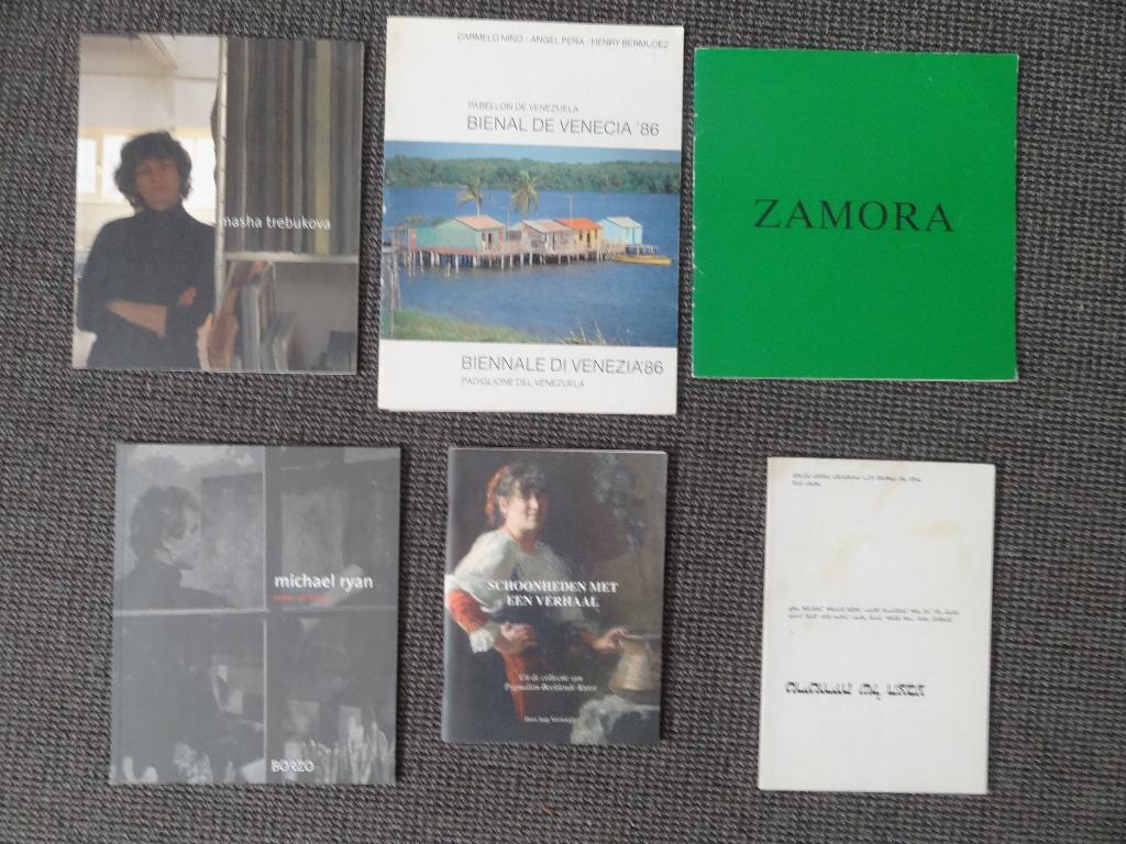 6 catalogi kunst Israel, Michael Ryan, Zamora,Trebukova, Verzenden, Gelezen, Schilder- en Tekenkunst