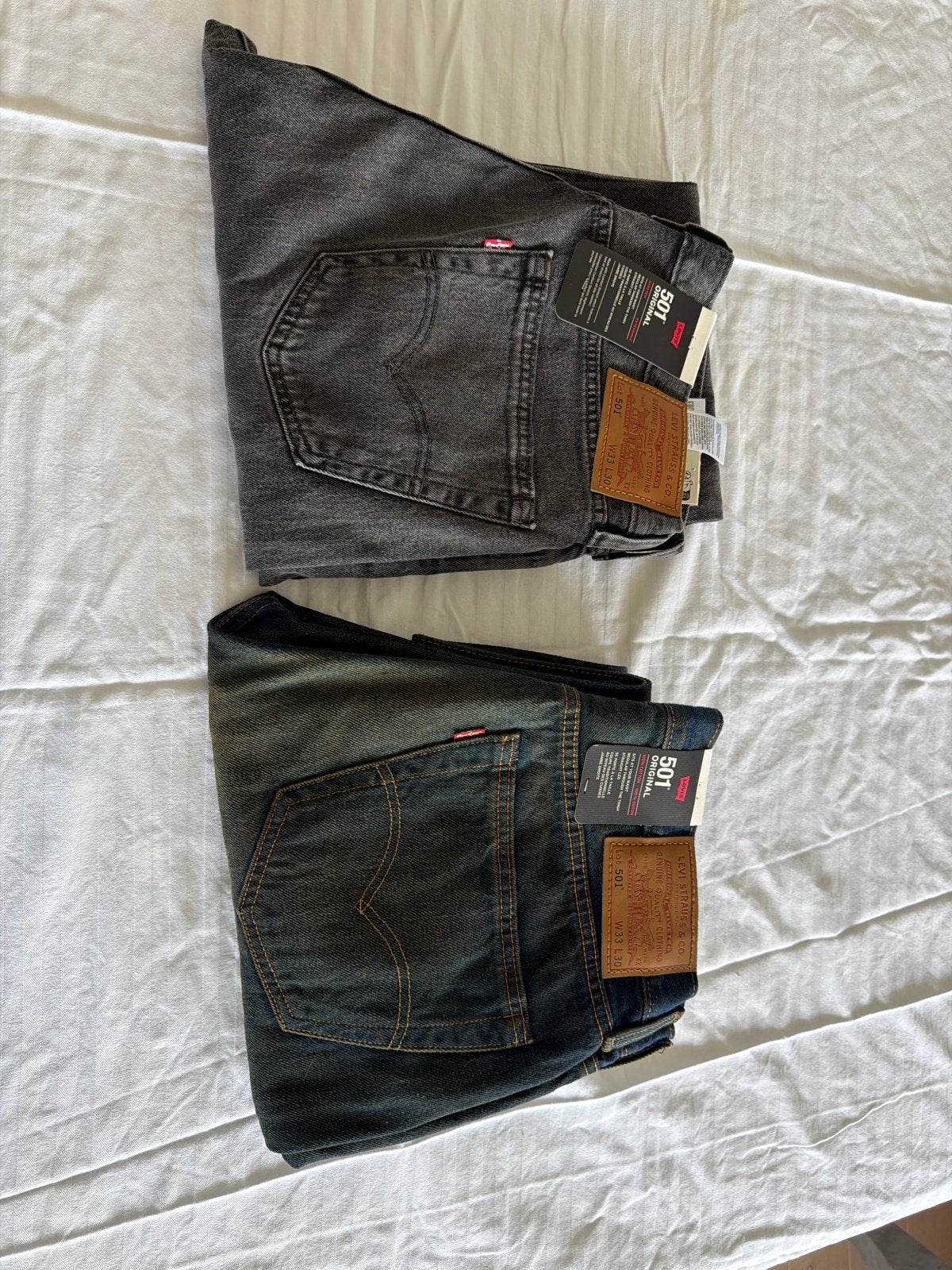 Nieuwe Levi's 501 Original Jeans - W33 L30 (2 stuks), Kleding | Heren, Spijkerbroeken en Jeans, Ophalen of Verzenden, Nieuw, Blauw