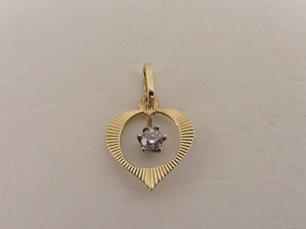 Gouden hanger met zirkonia                               G82