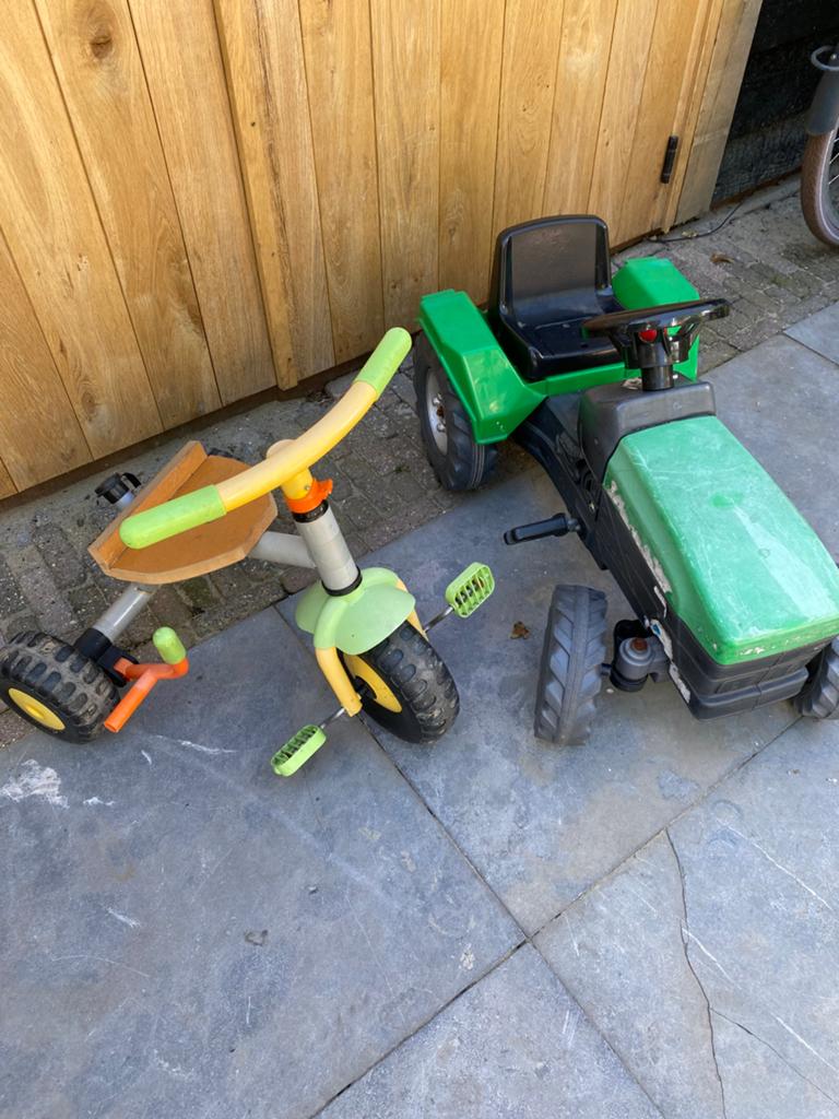 Tractor en peuterfiets kindertractor, Ophalen, Gebruikt, Trapvoertuig