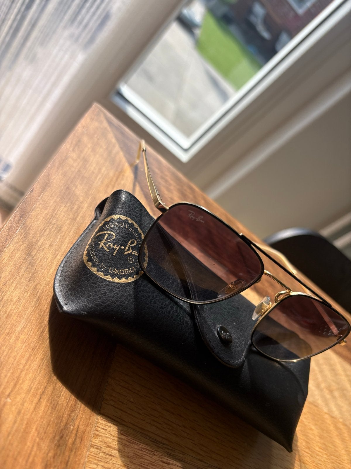 Originele Ray-Ban RB3588 9054/8G Zonnebril met hoes, Zonnebril, Zwart, Ophalen of Verzenden, Zo goed als nieuw