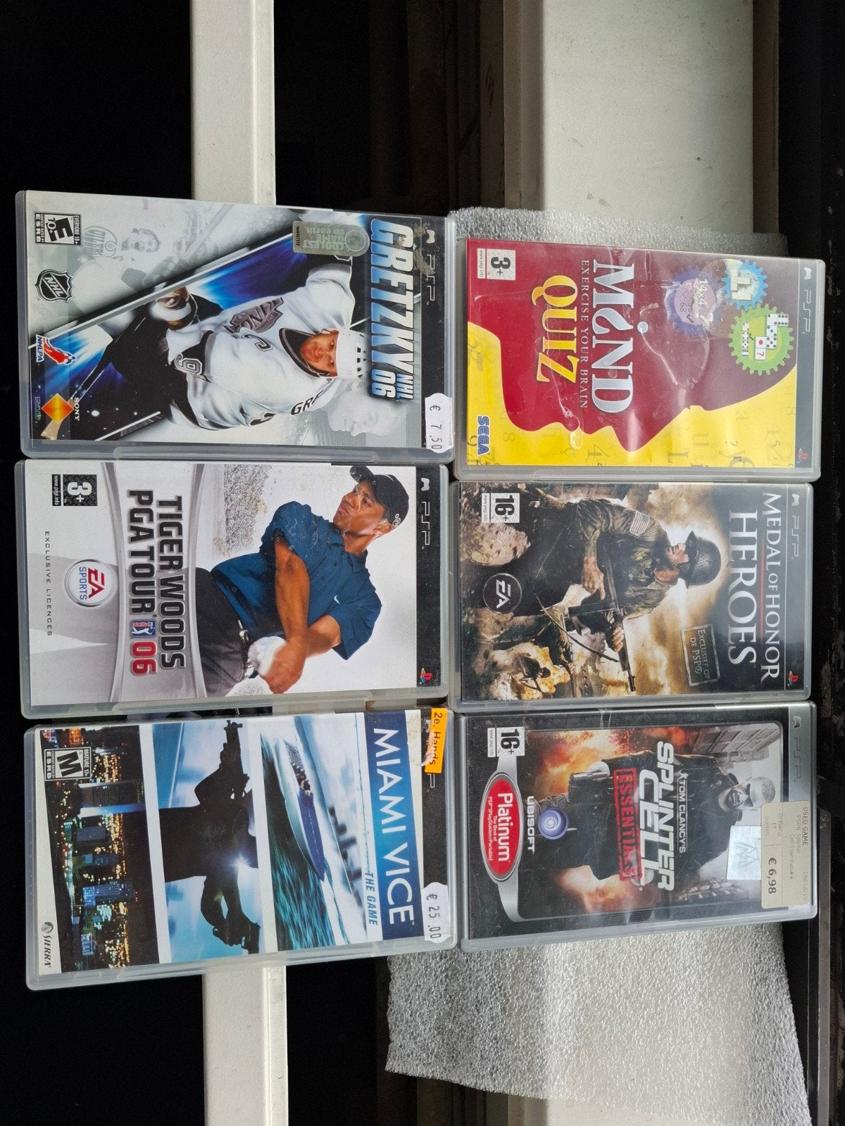 PSP Games: NHL 06, Tiger PGA Tour 06, Miami Vice, Mind, Ophalen of Verzenden