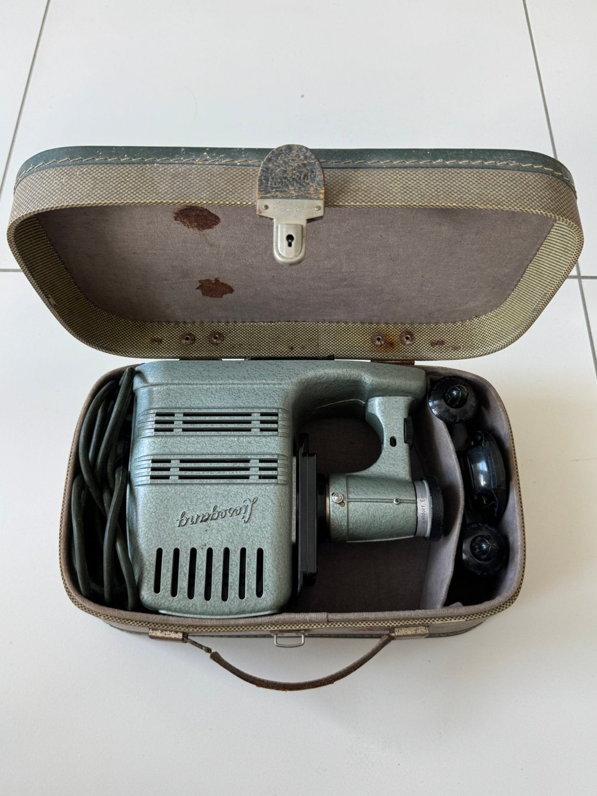 Vintage Liesegang filmstrookprojector jaren 50 met, Ophalen of Verzenden, Gebruikt
