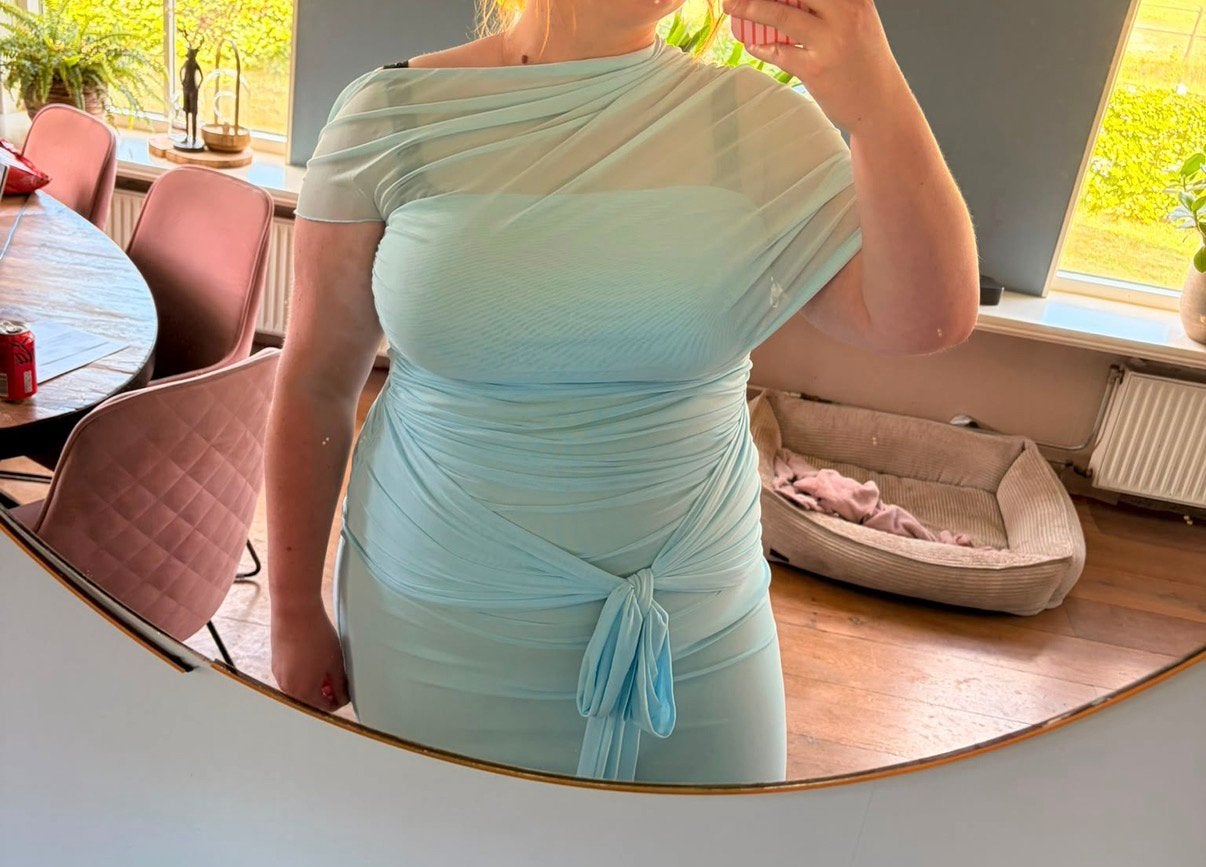 Bruidsmeisjes jurk Showpo Nicolette Maxi Jurk - Lichtblauw, Blauw, Maat 46/48 (XL) of groter, Nieuw, Ophalen of Verzenden