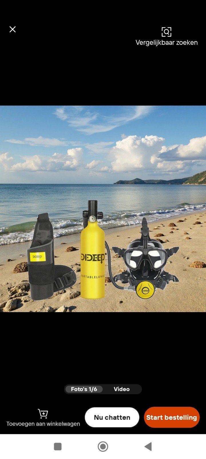 Duikset met PCP Compressor - Compleet en Draagbaar nieuw, Watersport en Boten, Duiken, Ophalen of Verzenden, Zo goed als nieuw