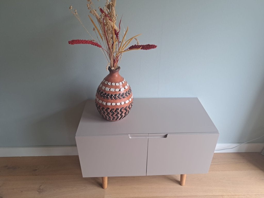 Grijs dressoir – zo goed als nieuw, Ophalen, Gebruikt, 25 tot 50 cm, 50 tot 100 cm