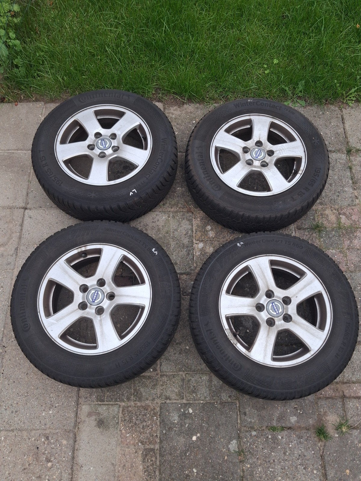 lm velgen volvo v50 195/65 r15h winterbanden., Ophalen, Gebruikt, 15 inch, Banden en Velgen