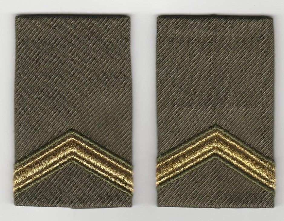 Set rangen epauletten Sergeant (B5), Verzenden, Landmacht, Nederland, Embleem of Badge