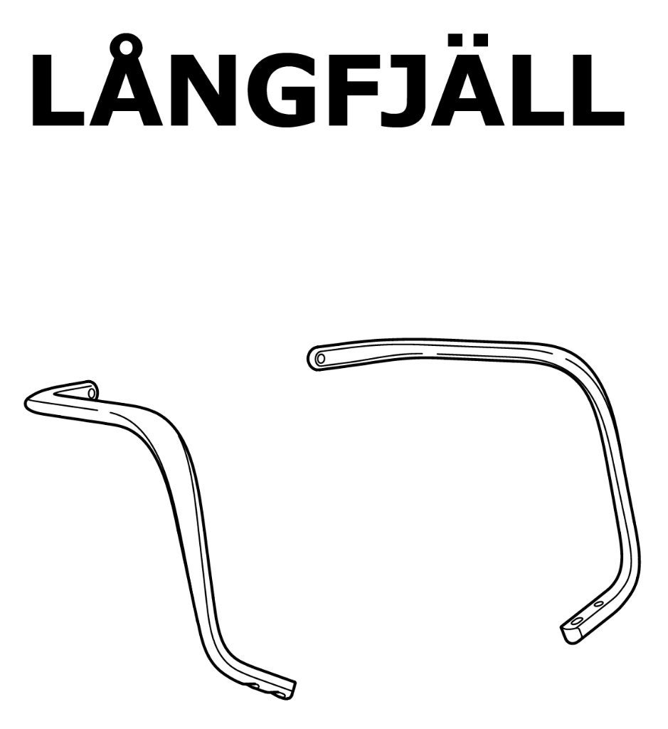 Armleuningen, LÅNGFJÄLL, zwart, Ophalen, Nieuw, Zwart, Bureaustoel