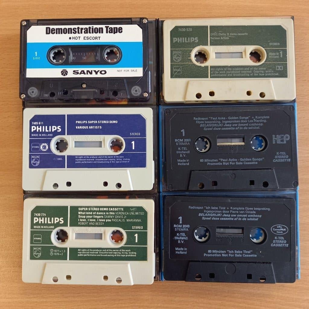 nog 6 promocassettes, Cd's en Dvd's, Cassettebandjes, Ophalen of Verzenden, Gebruikt, Overige genres, 2 t/m 25 bandjes