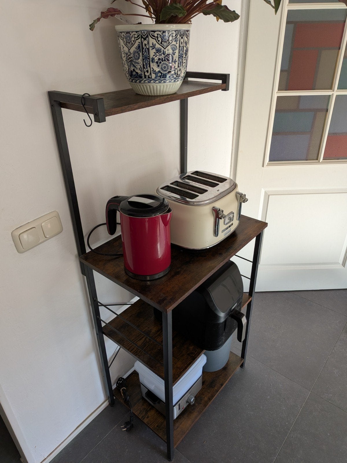 Vasagle Keukenrek 130cm - Industrieel Design Opbergrek, Huis en Inrichting, Ophalen, Zo goed als nieuw