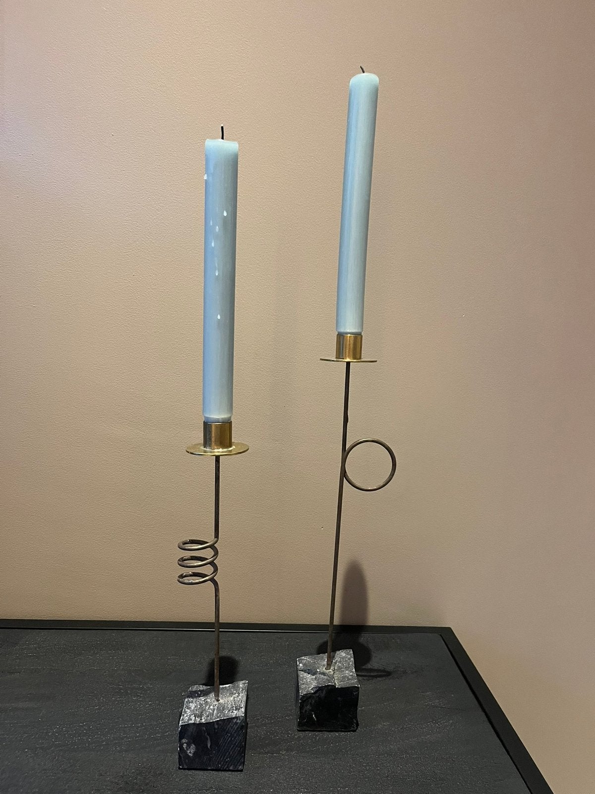 2 Vintage IKEA Kräsen kandelaars - design Johansson, Ophalen of Verzenden, Gebruikt, Overige materialen, Kandelaar