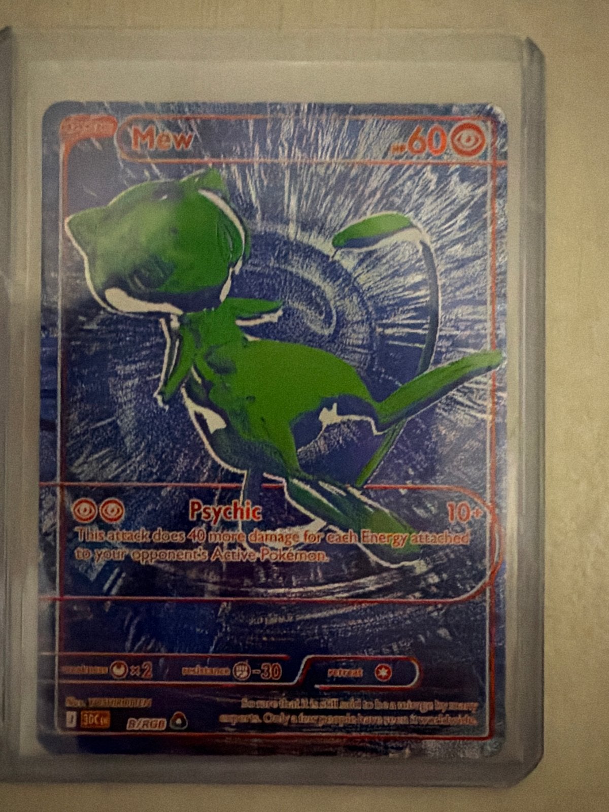 Mew B/RGB Pokémon kaart, Ophalen of Verzenden, Nieuw, Losse kaart, Foil