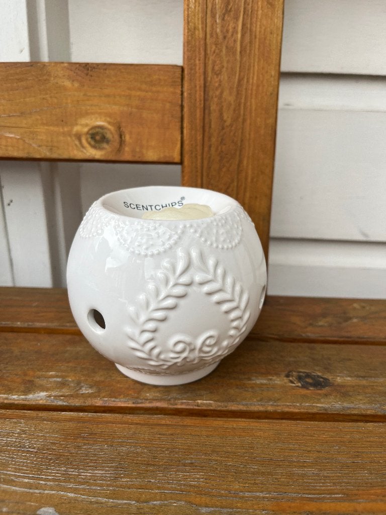 Originele Scentchips brander bol wit | NIEUW, Ophalen of Verzenden, Nieuw, Wit, Overige materialen