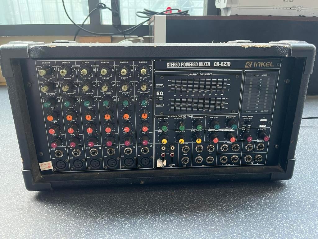 Stereo powerd mixer CA-6210, Muziek en Instrumenten, Mengpanelen, Ophalen of Verzenden, Zo goed als nieuw, Minder dan 5 kanalen