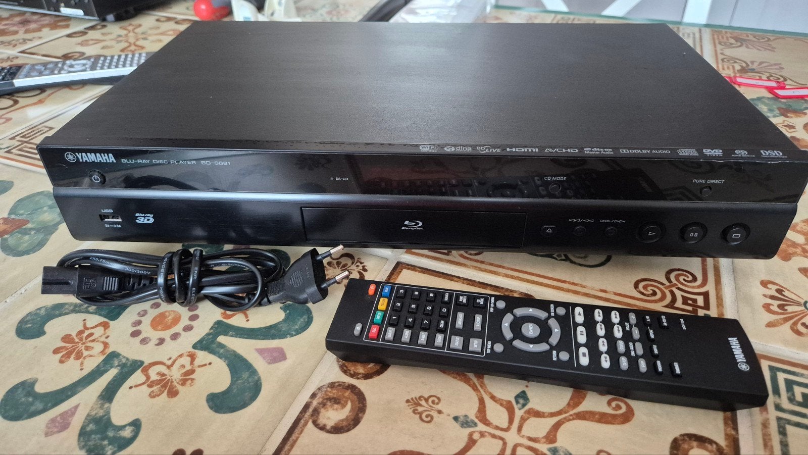 Yamaha BD-S681 Blu-ray speler met 3D en Wi-Fi, Ophalen, Zo goed als nieuw, Overige merken