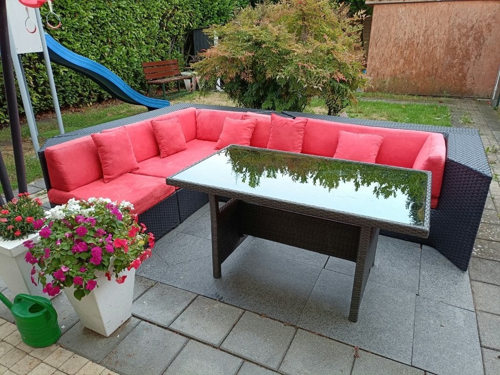 Grote modulaire tuinset met kussens (bezorgoptie), Tuin en Terras, Ophalen, Zo goed als nieuw, Loungeset