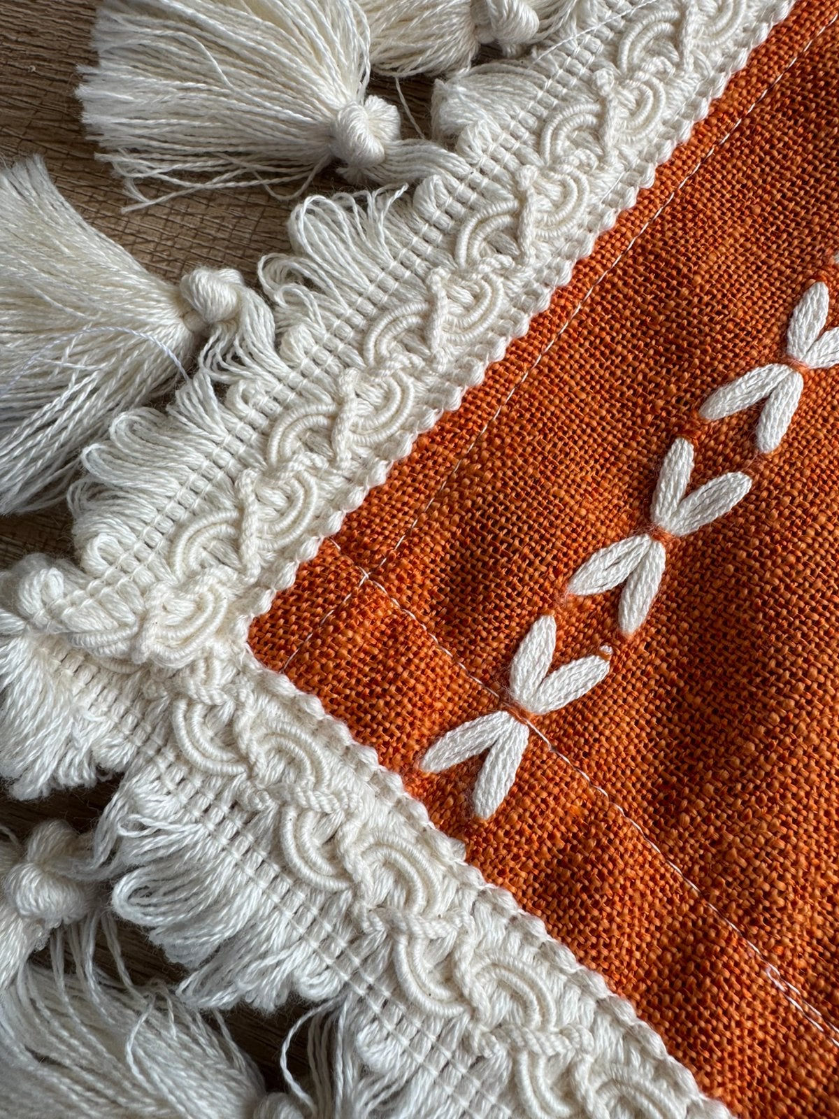 Camper caravan gordijnen vitage oranje, Ophalen