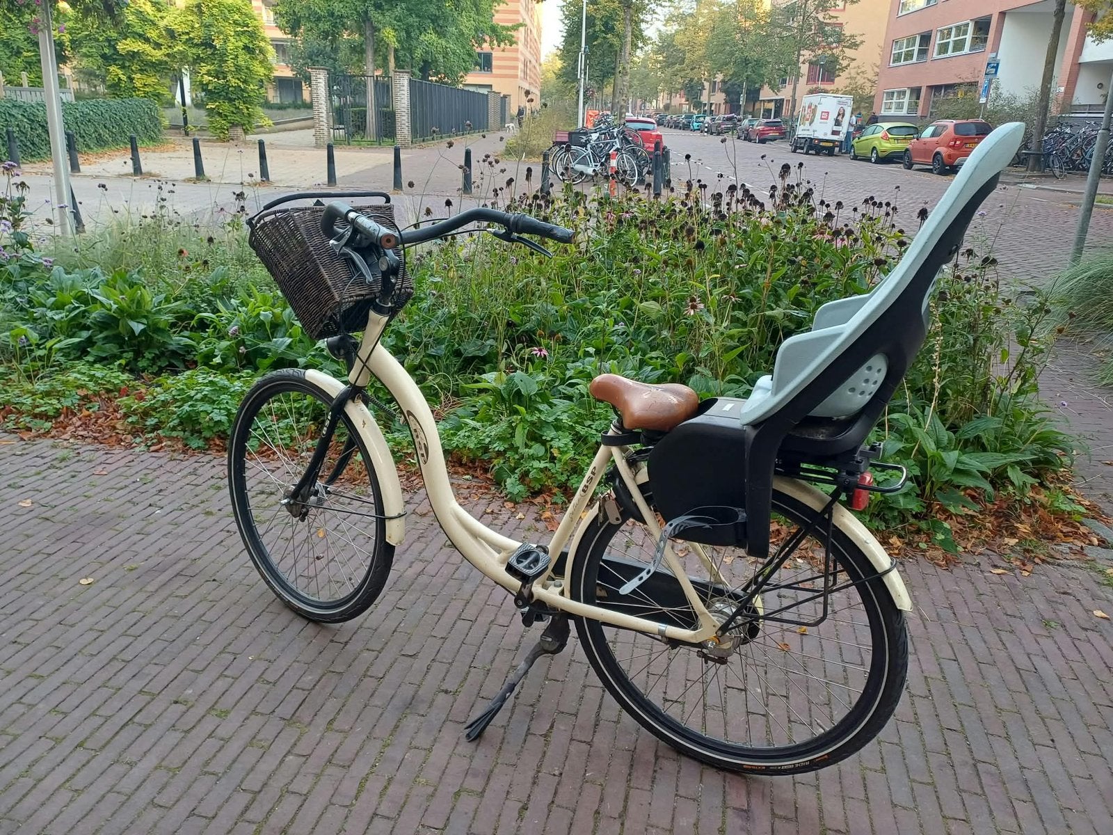 Moederfiets incl children seat, Fietsen en Brommers, Gebruikt, Schijfrem, 1 zitje, Ophalen
