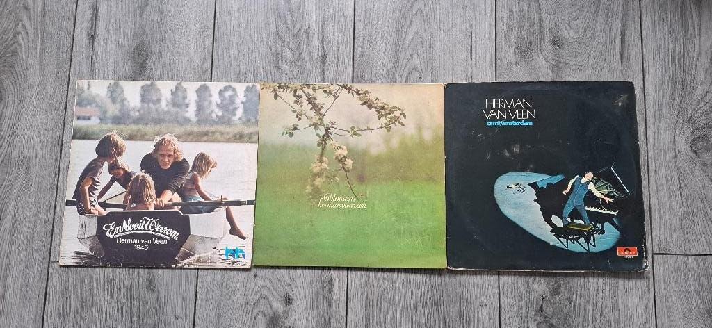 3x Herman van Veen vinyl, Gebruikt, Overige formaten, Ophalen of Verzenden, 1970 - 1979