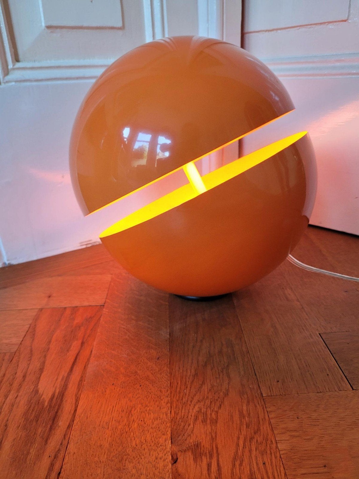 Lumess Sphera space age lamp door Andrea Modica, Huis en Inrichting, Gebruikt, Overige merken, Oranje, Metaal