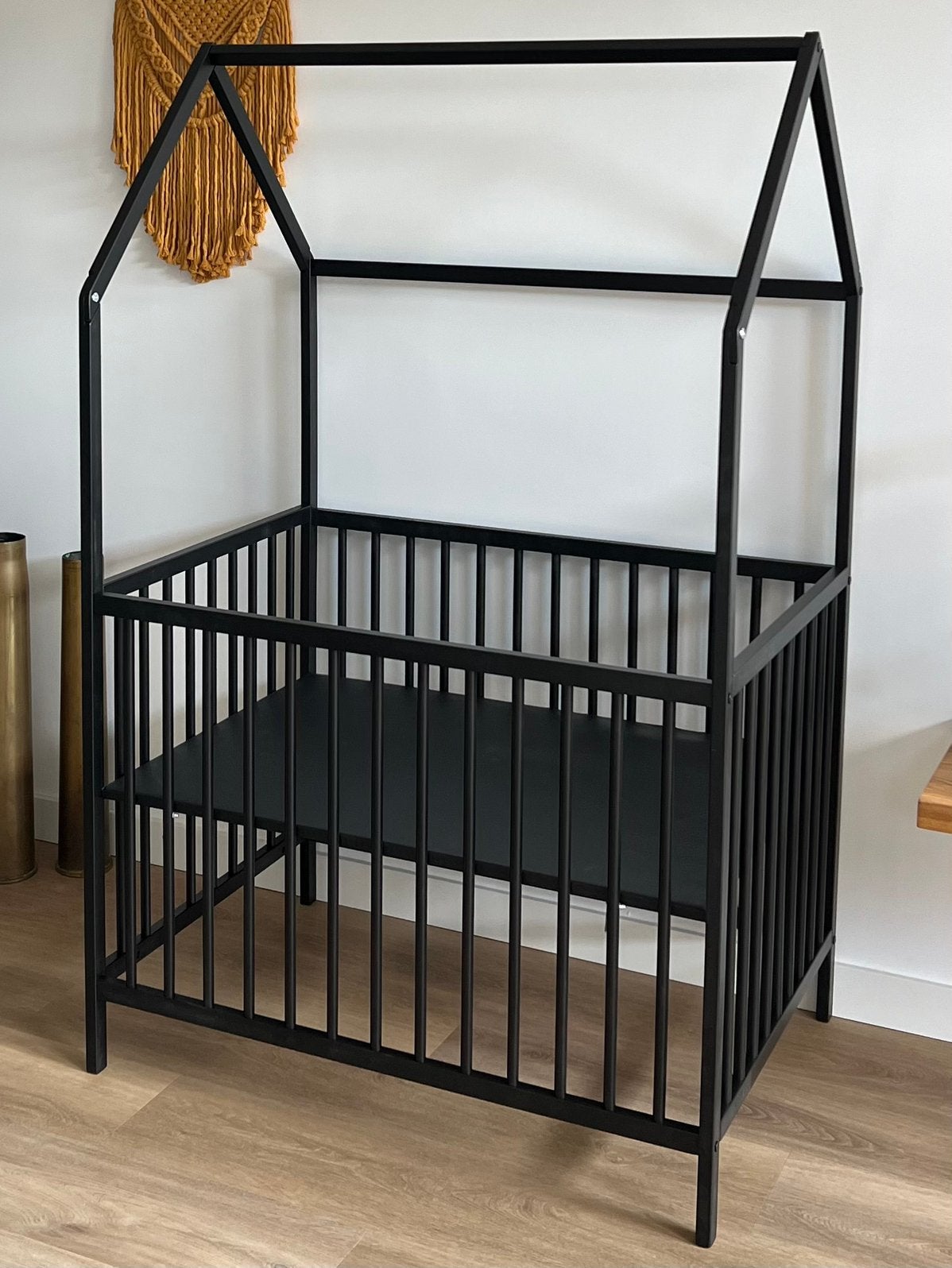 Prenatal zwarte box als huisje, Ophalen, Zo goed als nieuw, Rechthoekig, In hoogte verstelbaar
