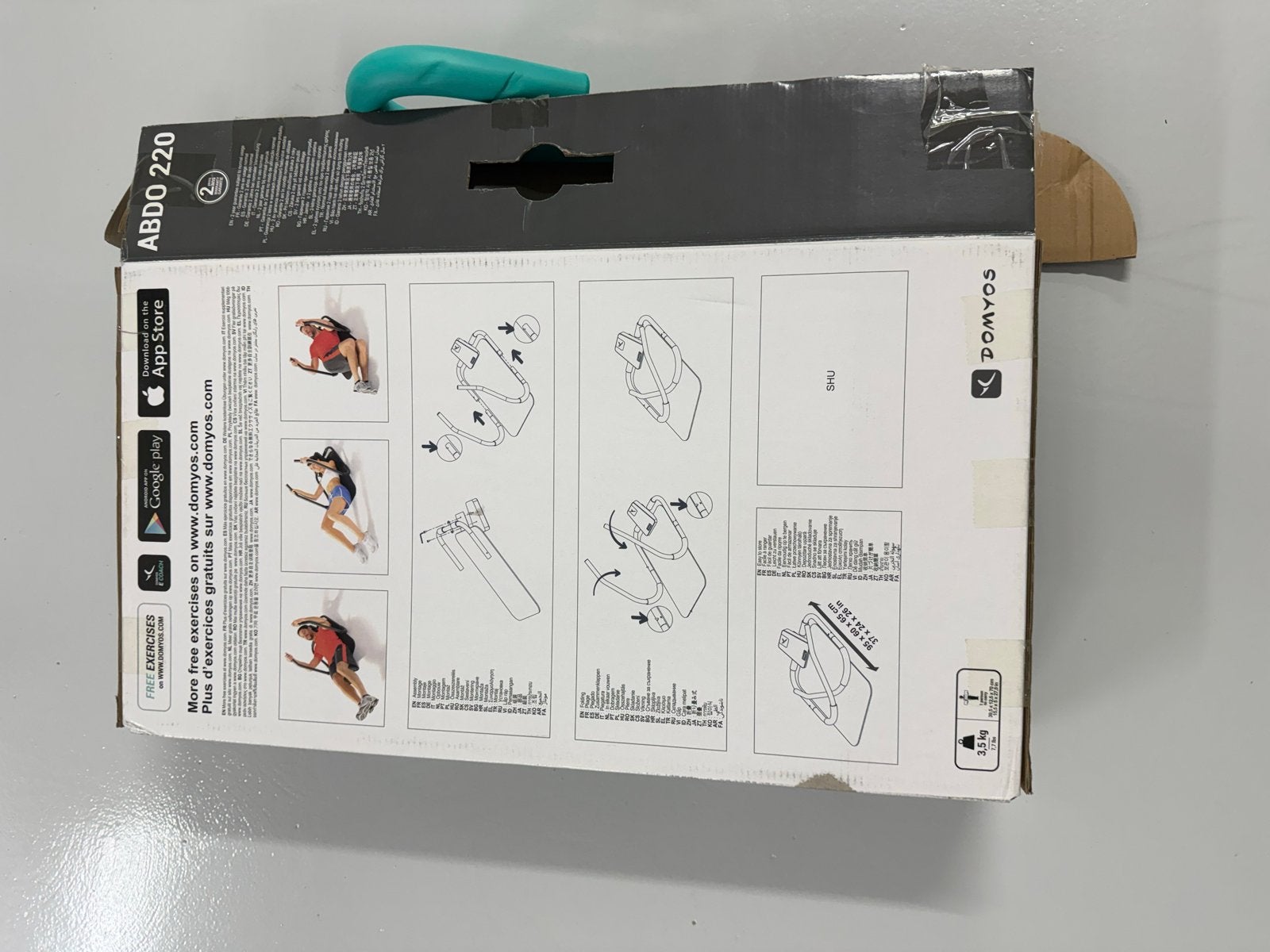 Domyos ABDO 220 Buikspiertrainer, Ophalen of Verzenden, Zo goed als nieuw, Buik, Overige typen