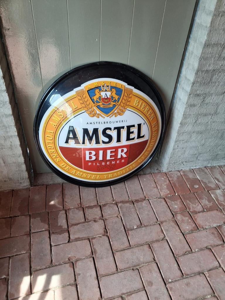 Amstel Bier Reclamebord - Kunststof, Ophalen, Gebruikt, Reclamebord