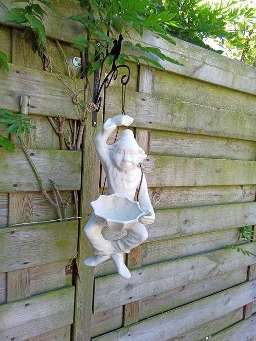 1 retro vintage plantenhanger clown op schommel 45 cm, Ophalen