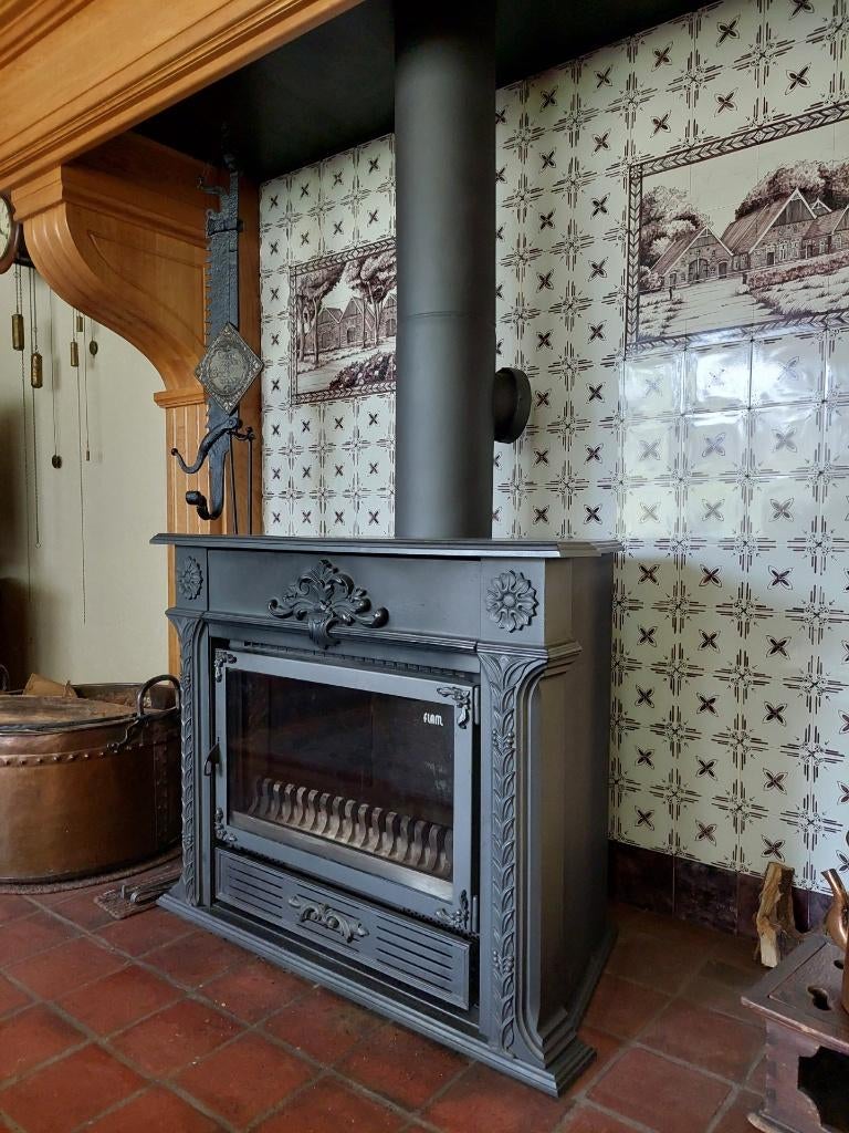 Flam Kachel Louis 16e, Huis en Inrichting, Kachels, Ophalen, Gebruikt, Houtkachel, Vrijstaand