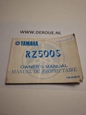 8 0WNERS MANUAL YAMAHA  RZ500 S  1985 USED, Ophalen of Verzenden, Yamaha